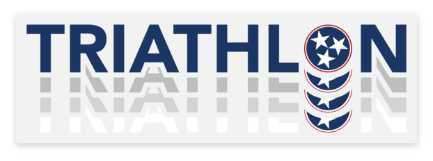 Tennessee Tri-Star Repeating Triathlon Clear Sticker