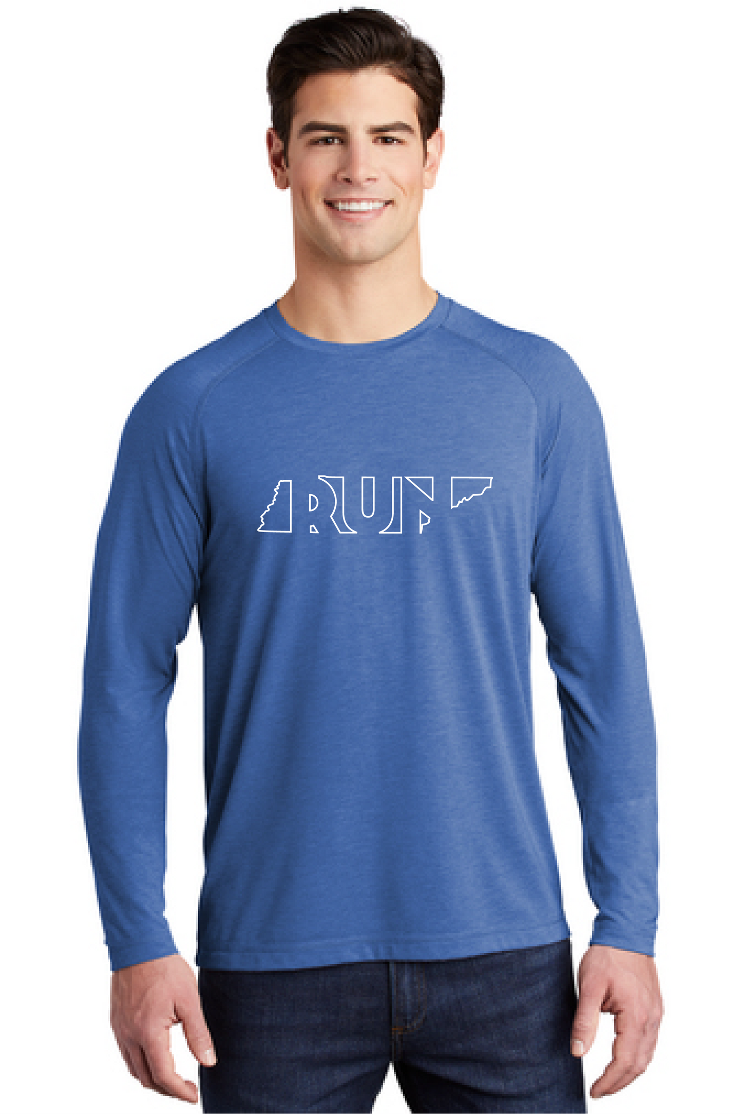Geometric TN Tri-blend Raglan Long Sleeve Shirt