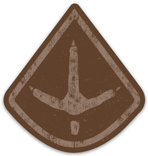 Pinhoti Trail Blaze Logo Sticker - Hiking Mountain Biking Trail Running - Qavah Designs