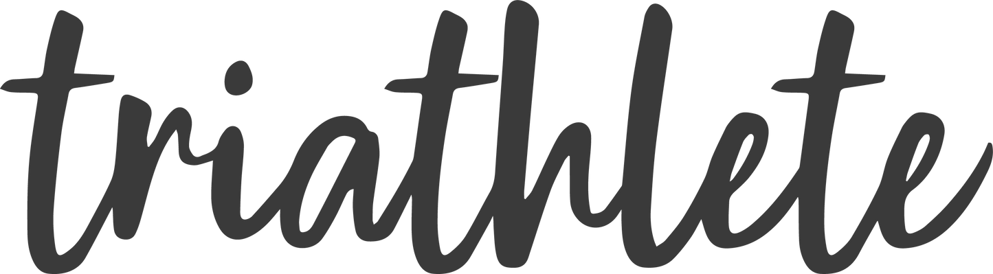 triathlete Script Sticker
