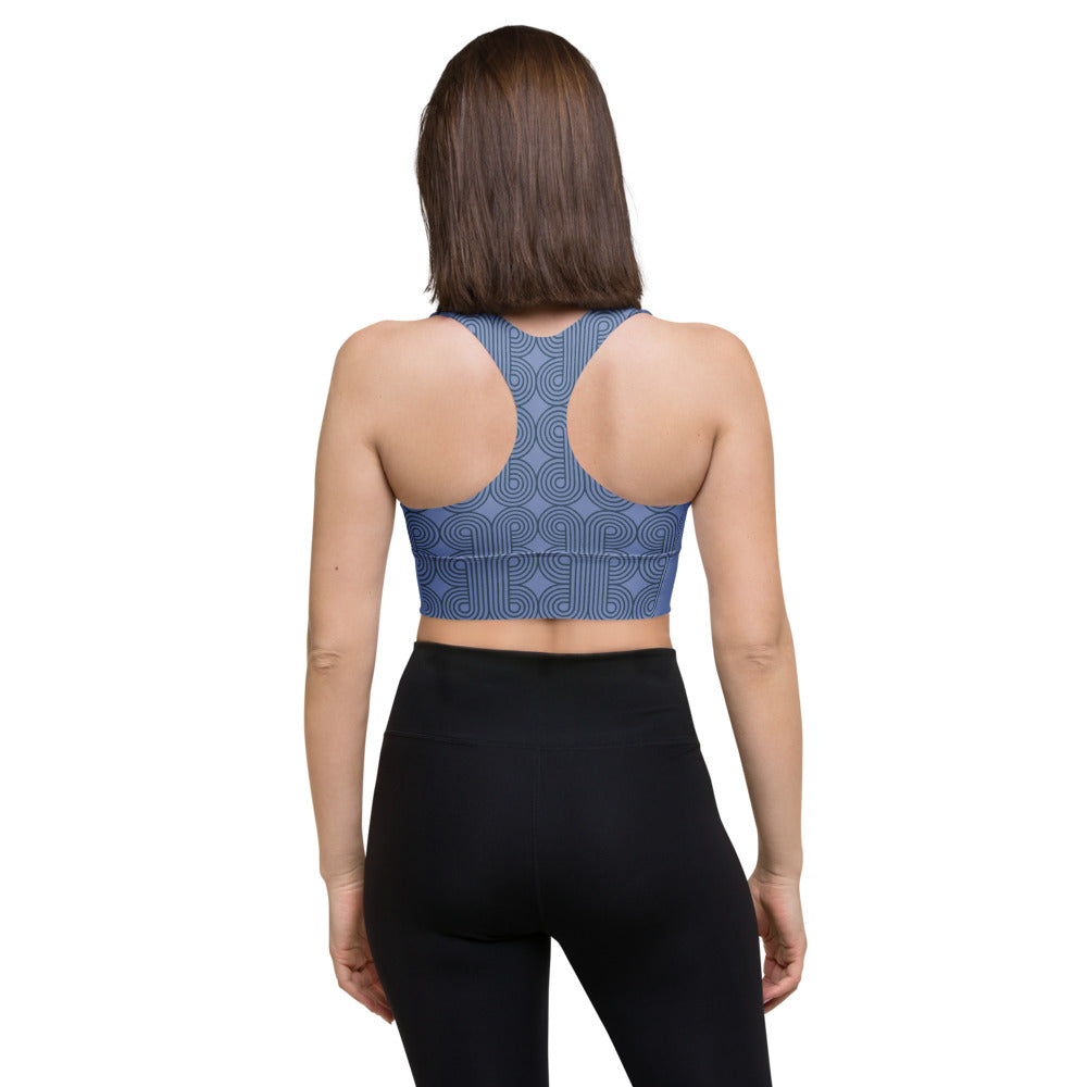Wild Blue Yonder Longline Sports Bra
