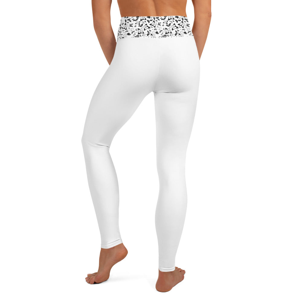 Foral Waisted Yoga Leggings