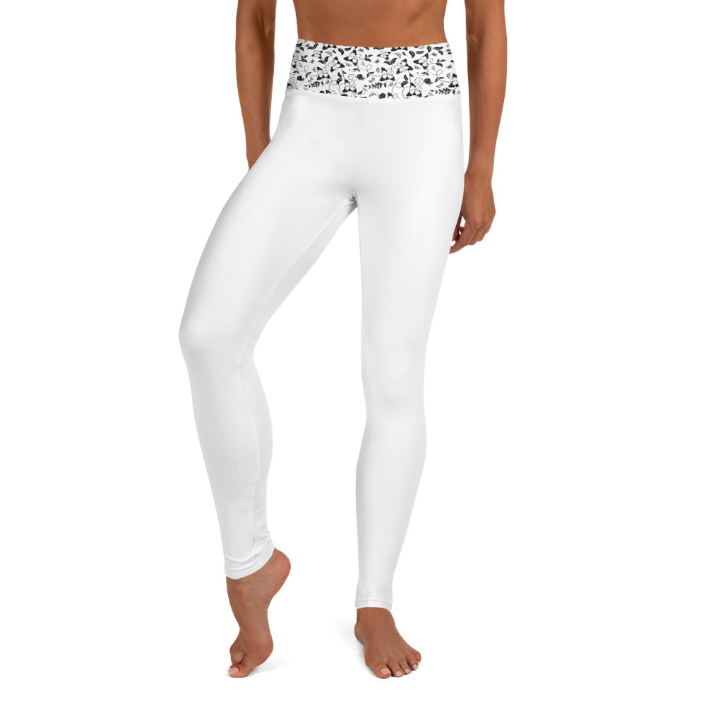 Foral Waisted Yoga Leggings