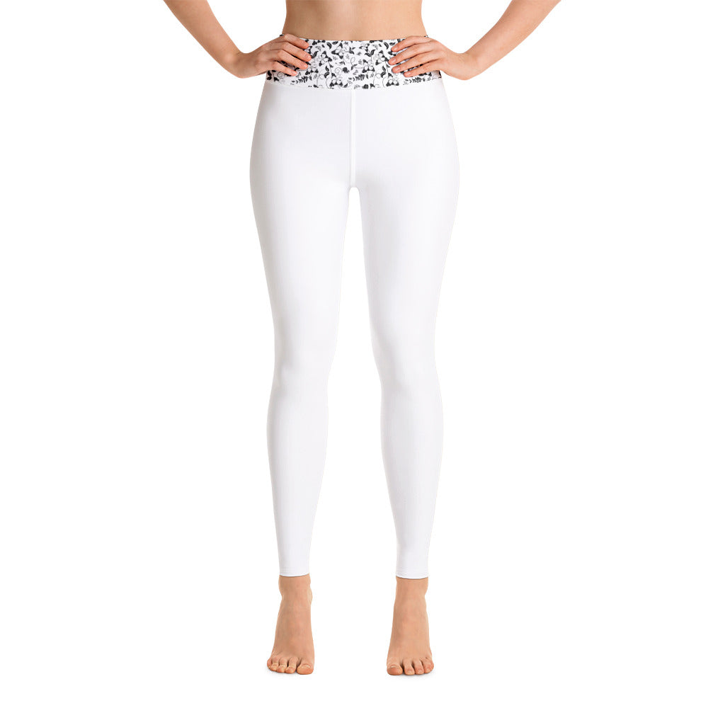 Foral Waisted Yoga Leggings