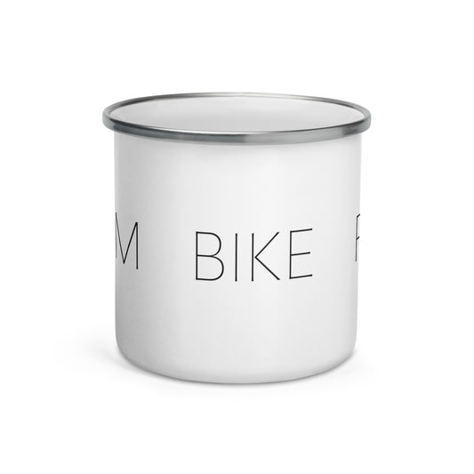 Swim Bike Run Minimalist Enamel Mug