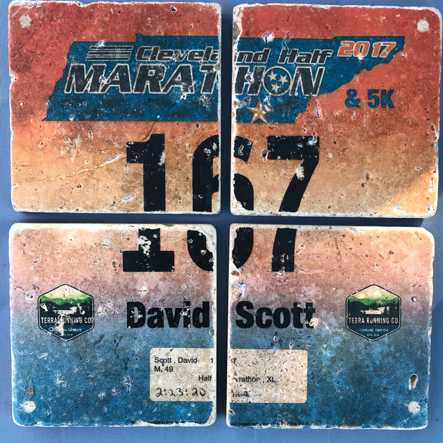 Custom Race Bib Coasters