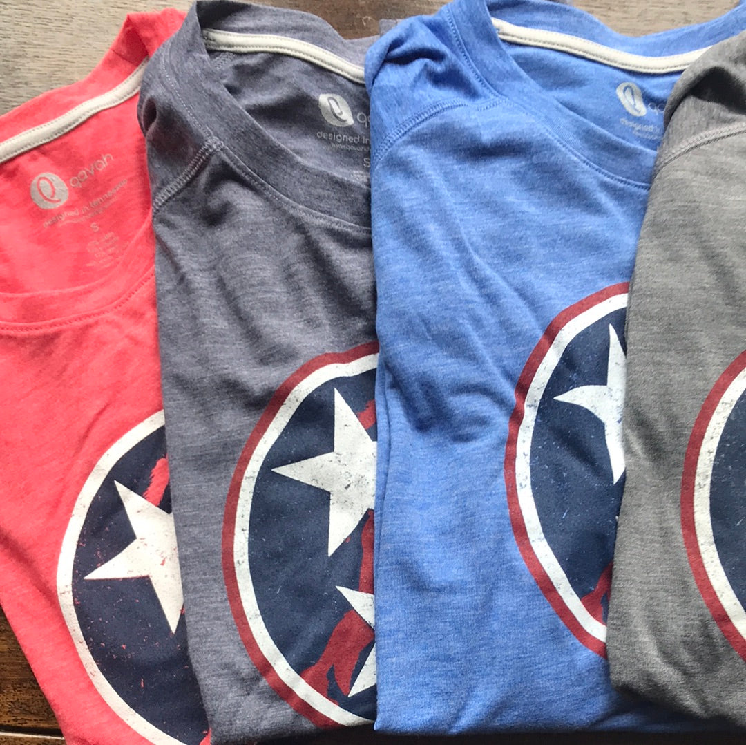 Tennessee Tri-Star Runners Wicking Raglan Short Sleeve Shirt