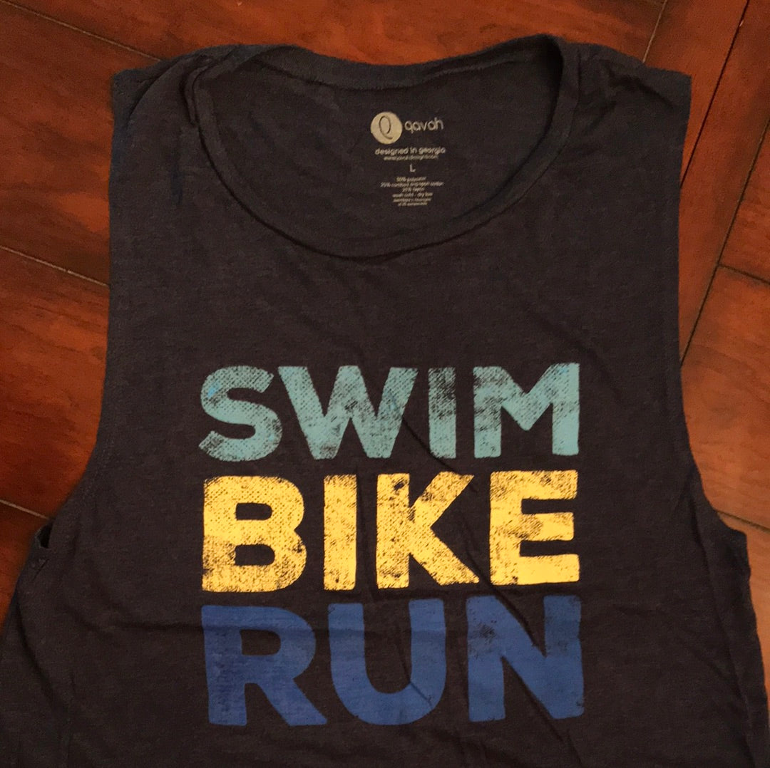 Swim Bike Run Women's Muscle Tank