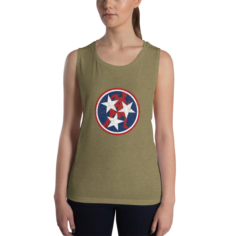 Tennessee Tri-Star Runners Women's Muscle Tank