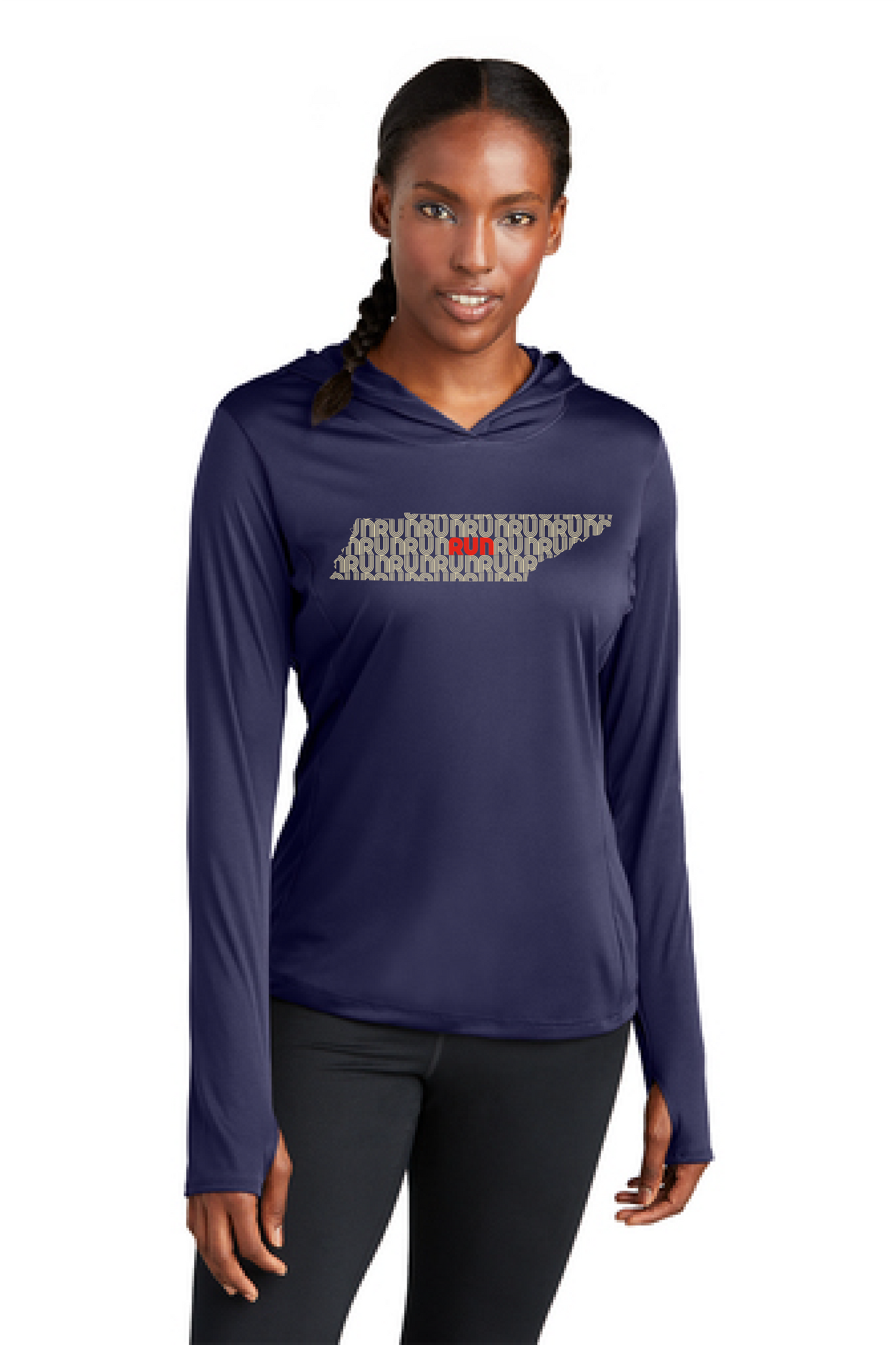 Run Tennessee Retro Pattern Women's Performance Hoodie
