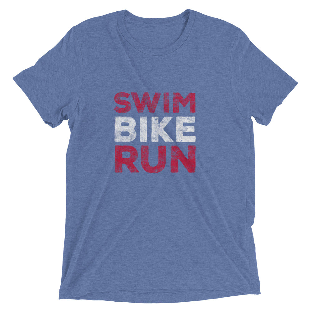 Swim Bike Run Shirt (Red and White)