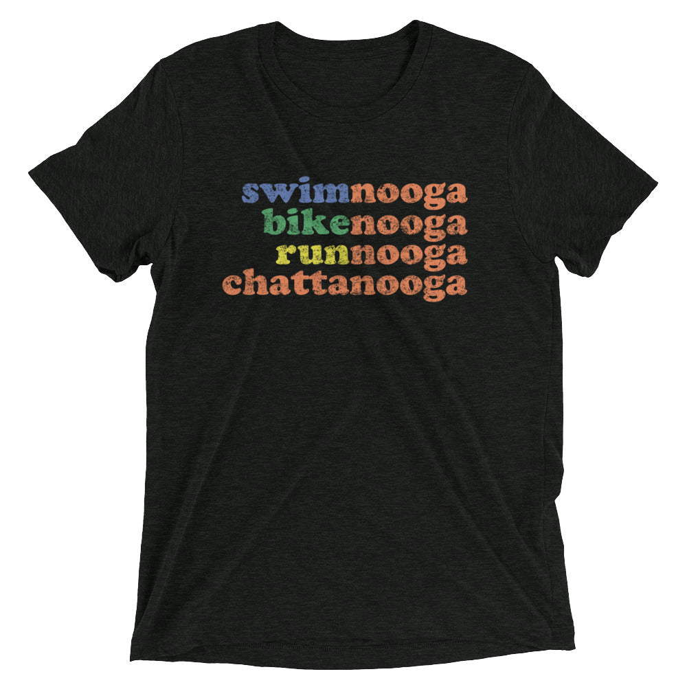 TriNooga Chattanooga Triathlon Multi Color Short Sleeve Shirt