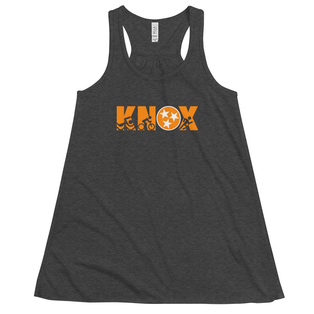 Tri Knox Big Orange Women's Flowy Racerback Tank