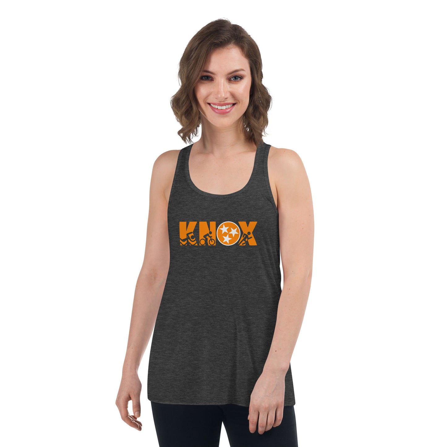 Tri Knox Big Orange Women's Flowy Racerback Tank
