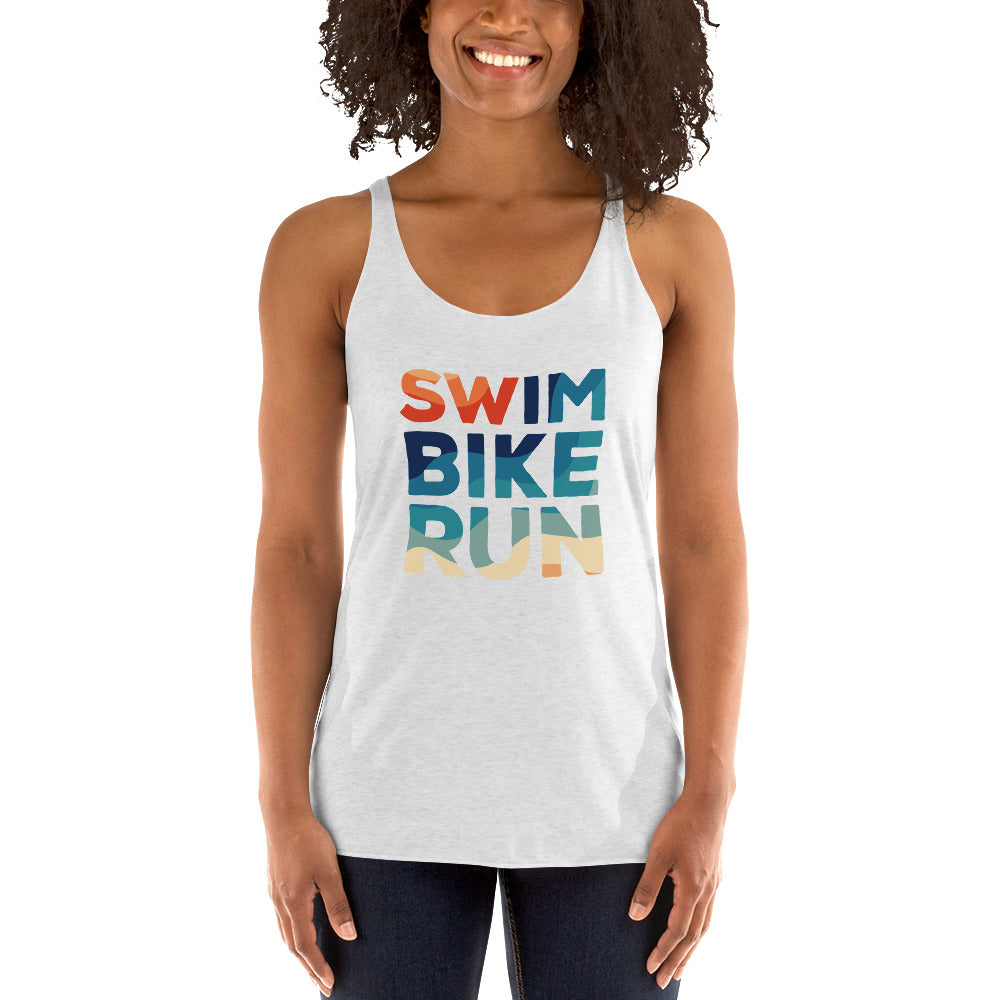 Endless Summer Swim Bike Run Women's Racerback Tank