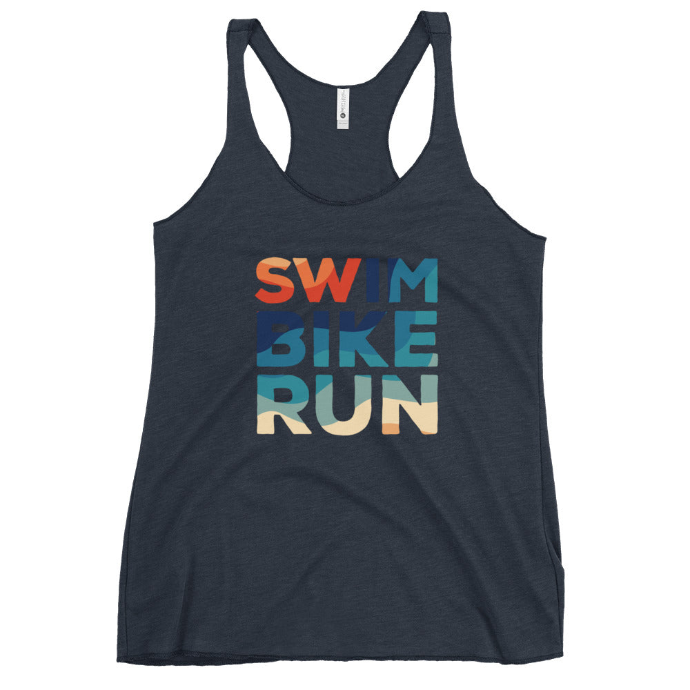 Endless Summer Swim Bike Run Women's Racerback Tank
