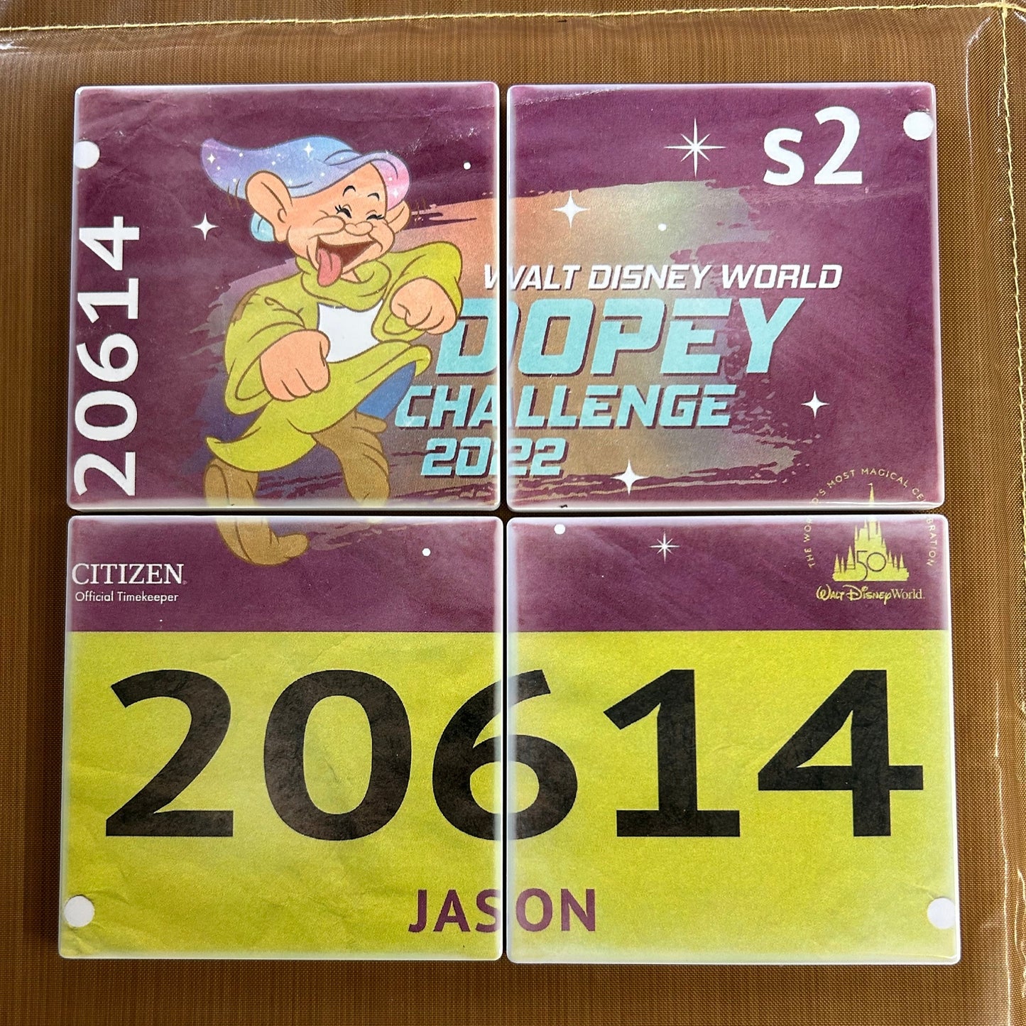 Custom Race Bib Coasters