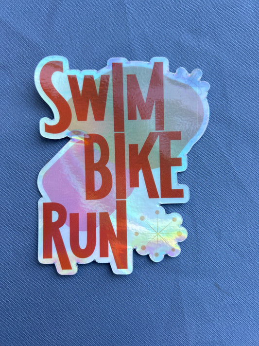 Atomic Swim Bike Run Sticker