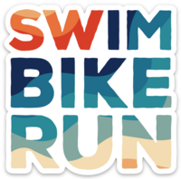 Swim Bike Run Endless Summer Sticker