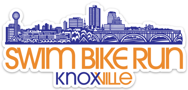 Knoxville Skyline Swim Bike Run Sticker