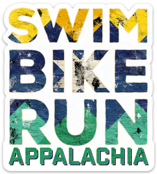 Appalachian Flood Recovery Swim Bike Run Sticker