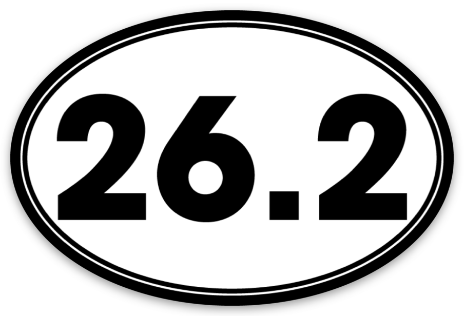 26.2 Marathon Oval sticker
