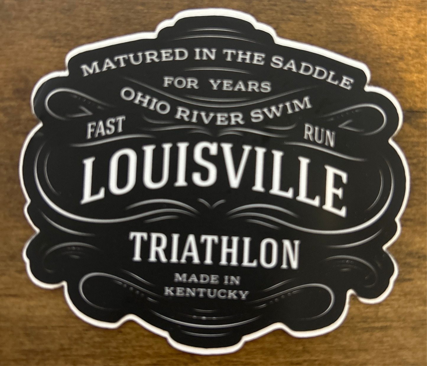 Louisville Triathlon Bourbon Label Stickers