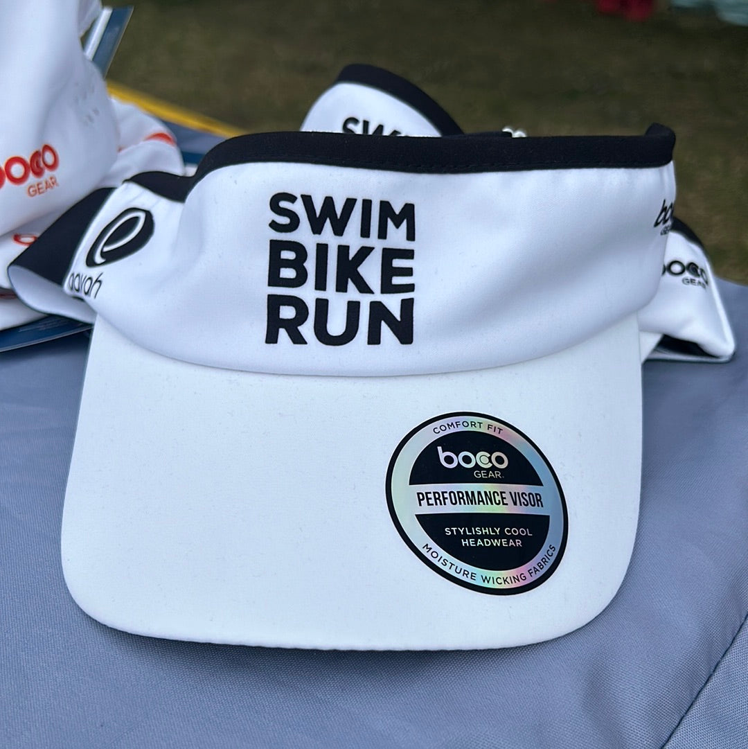 BocoGear 360 Visor - White Swim Bike Run
