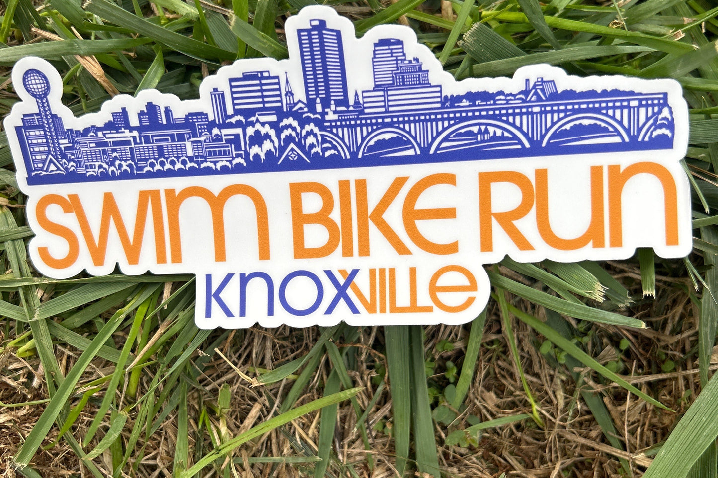 Knoxville Skyline Swim Bike Run Sticker