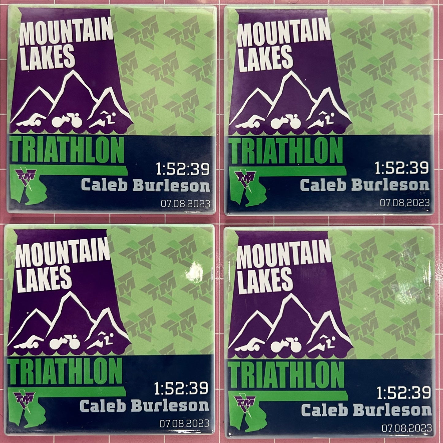 Custom Race Bib Coasters