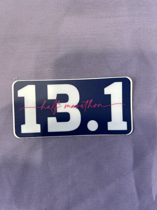 13.1 Half Marathon scripted Sticker
