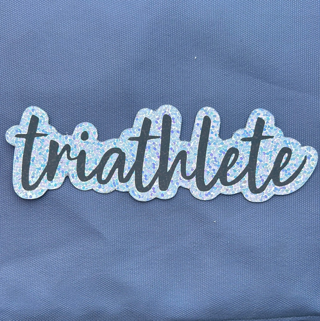 triathlete script sticker
