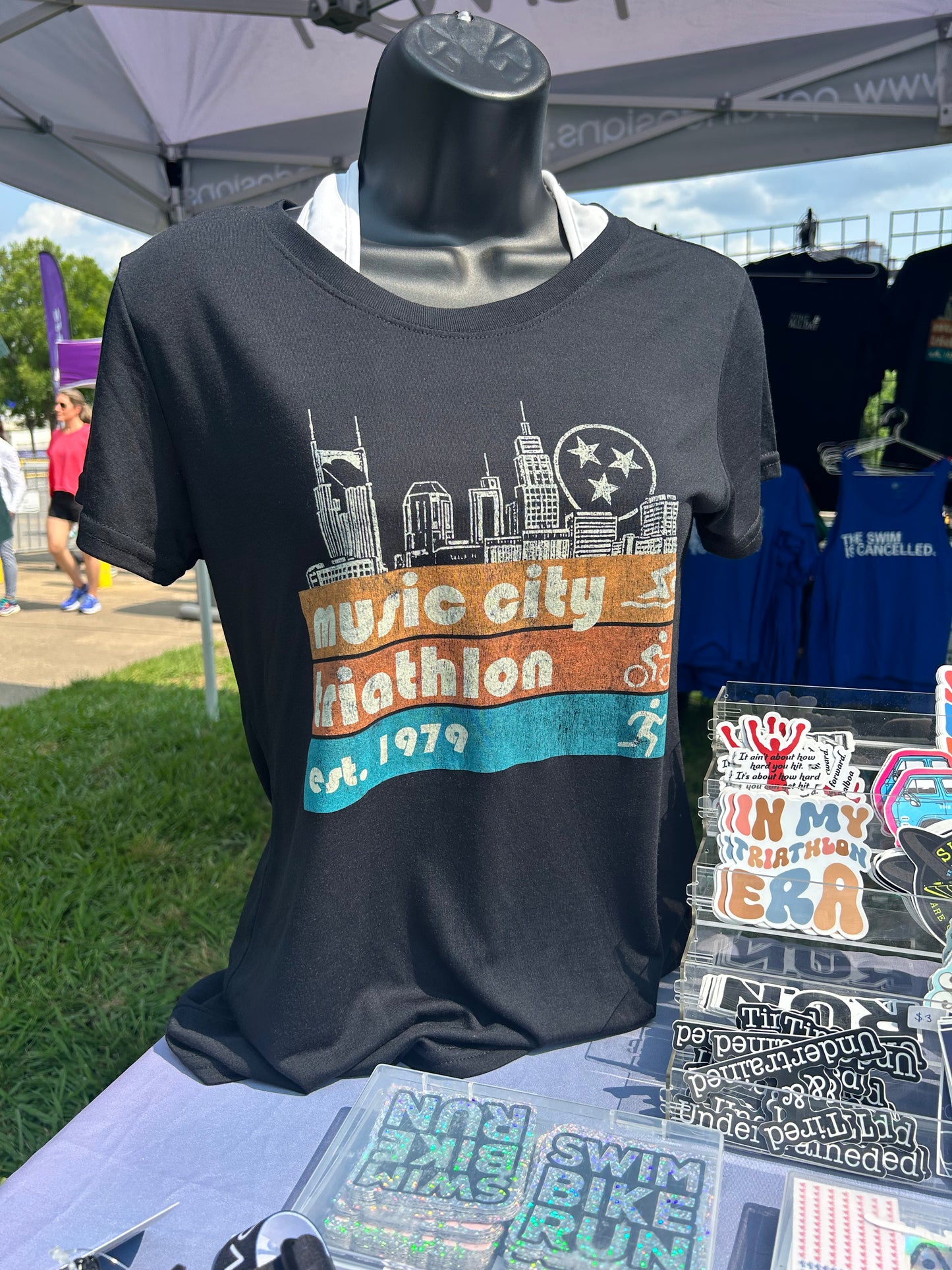 Music City Triathlon Retro 1979 Womens Shirt