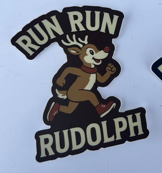 Run Run Rudolph Sticker
