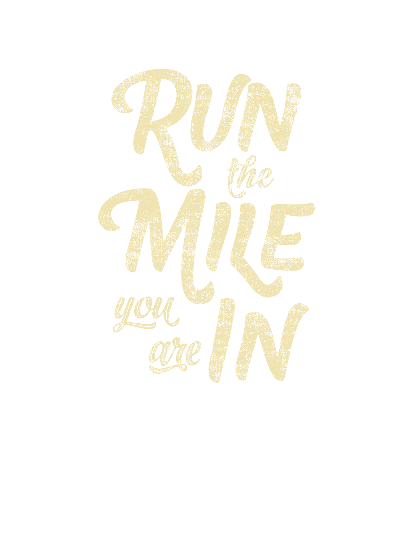 Run the Mile You Are In Distressed Short Sleeve Shirt