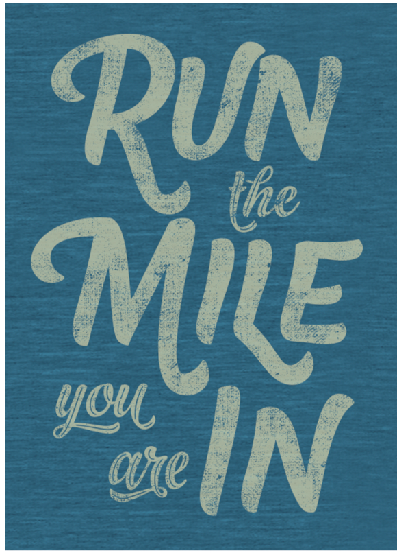 Run the Mile You Are In Distressed Short Sleeve Shirt