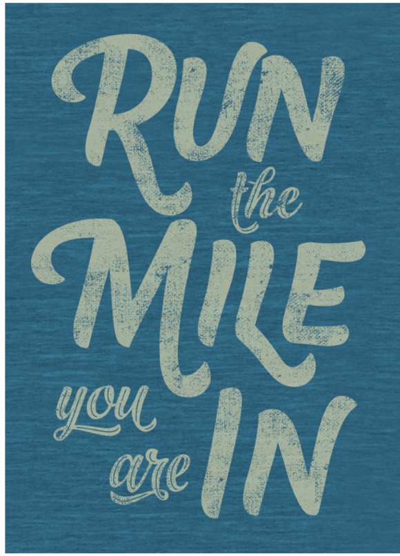 Run the Mile You Are In Distressed Women's Racerback Tank