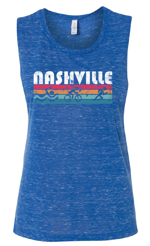 Retro Nashville Triathlon Muscle Tank