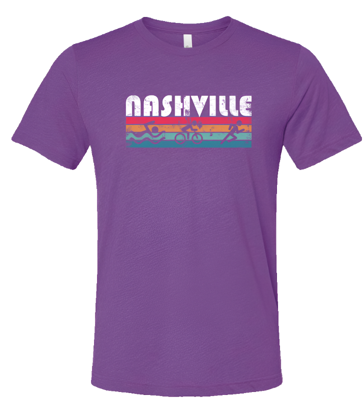 Retro Nashville Triathlon Short Sleeve Shirt