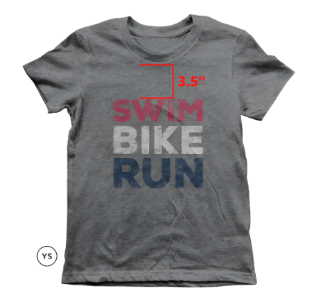 Swim Bike Run Youth Short Sleeve Shirt