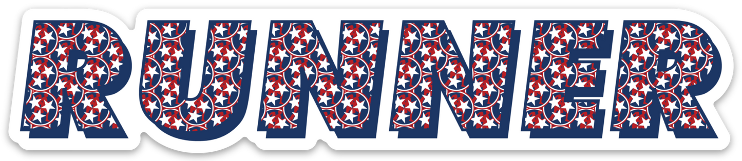 Tennessee Tri Star Runner Sticker