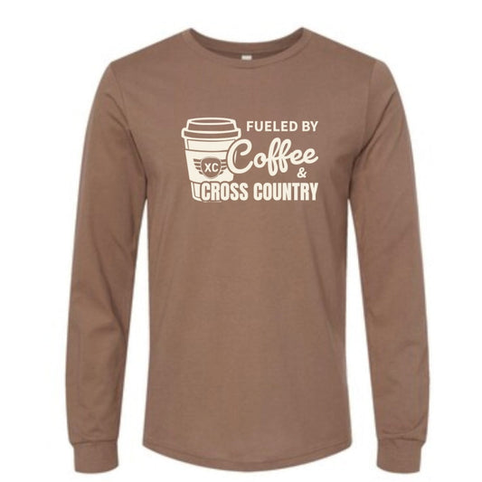 Powered By Coffee and Cross Country Long Sleeve Shirt