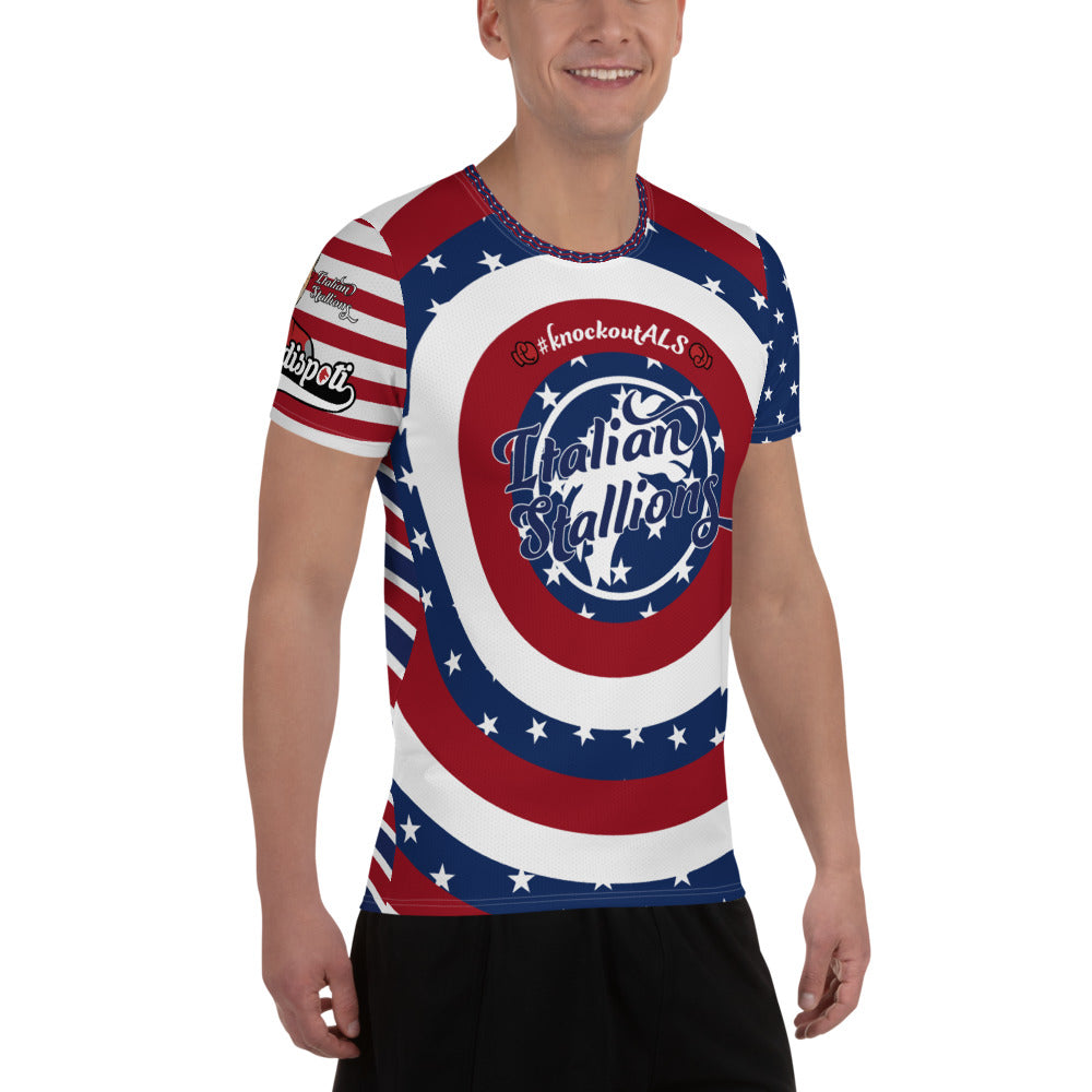 Knockout ALS Red White and Boom Circle Front Race Shirt