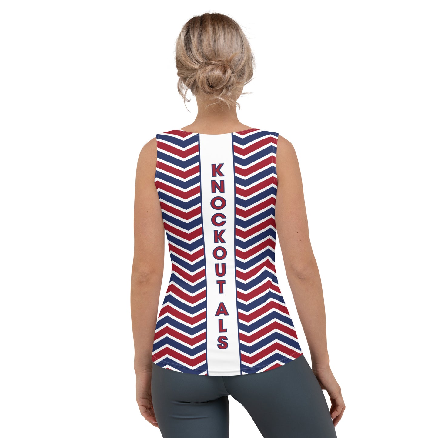 Knockout ALS Red White and Boom Womens Tank Top