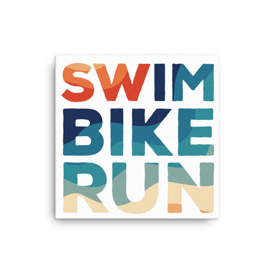 Endless Summer Swim Bike Run Canvas Print