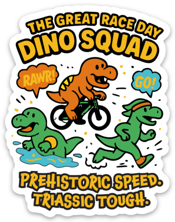Dino Squad Triathlon Sticker