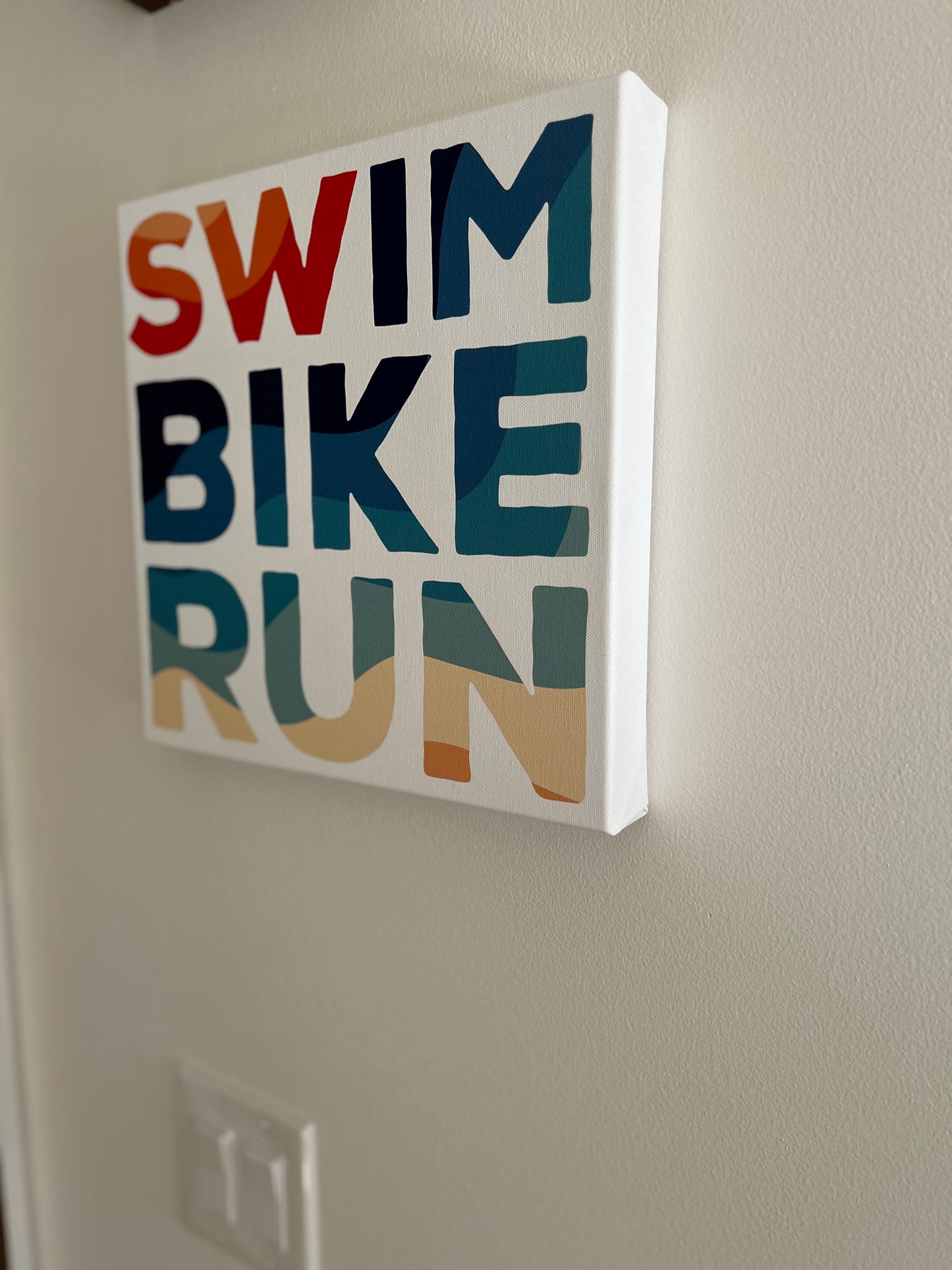 Endless Summer Swim Bike Run Canvas Print
