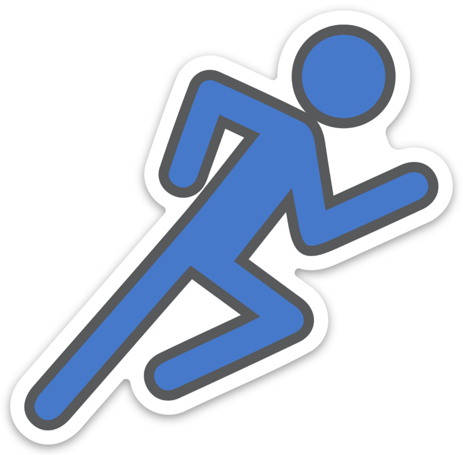 Run Icon sticker