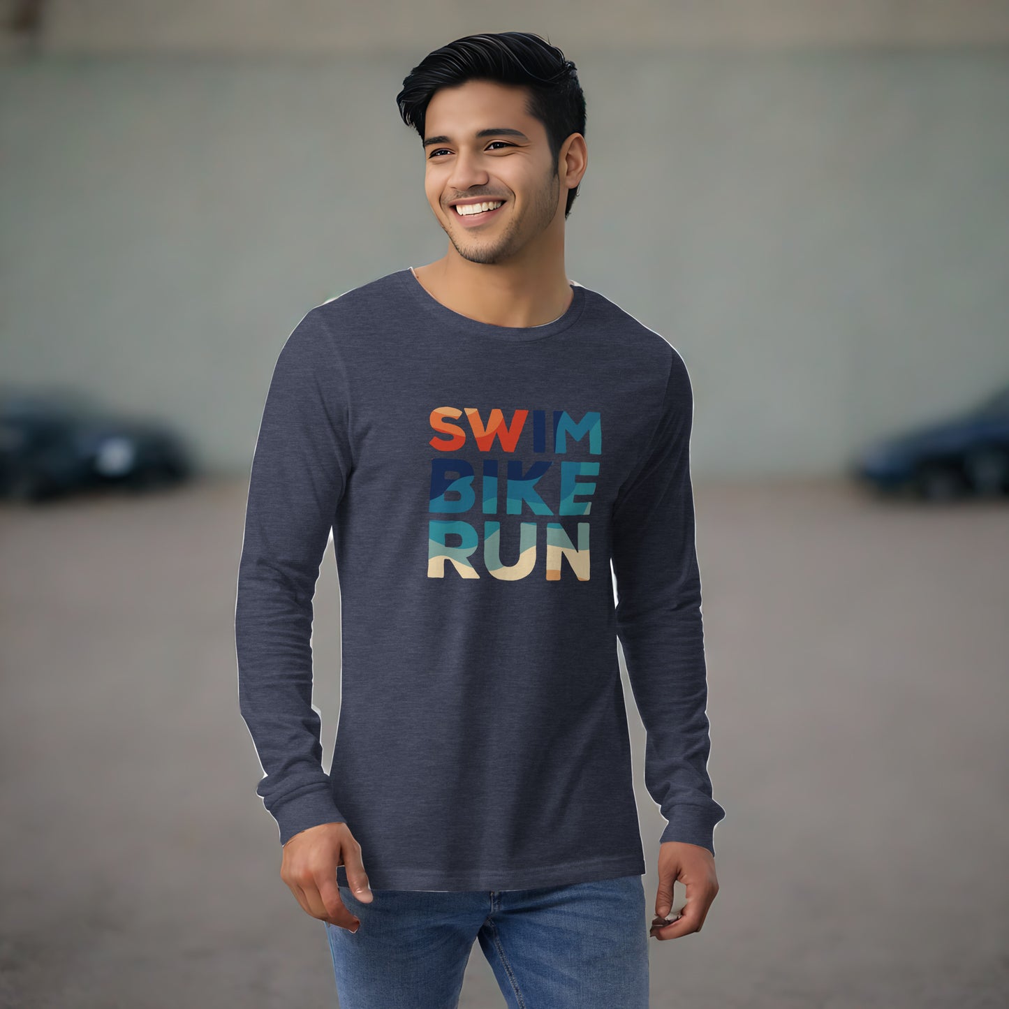 Endless Summer Swim Bike Run Long Sleeve Shirt