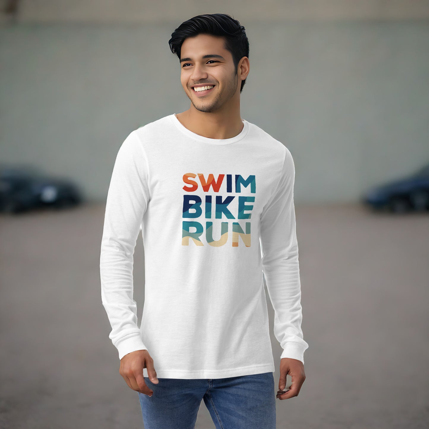 Endless Summer Swim Bike Run Long Sleeve Shirt